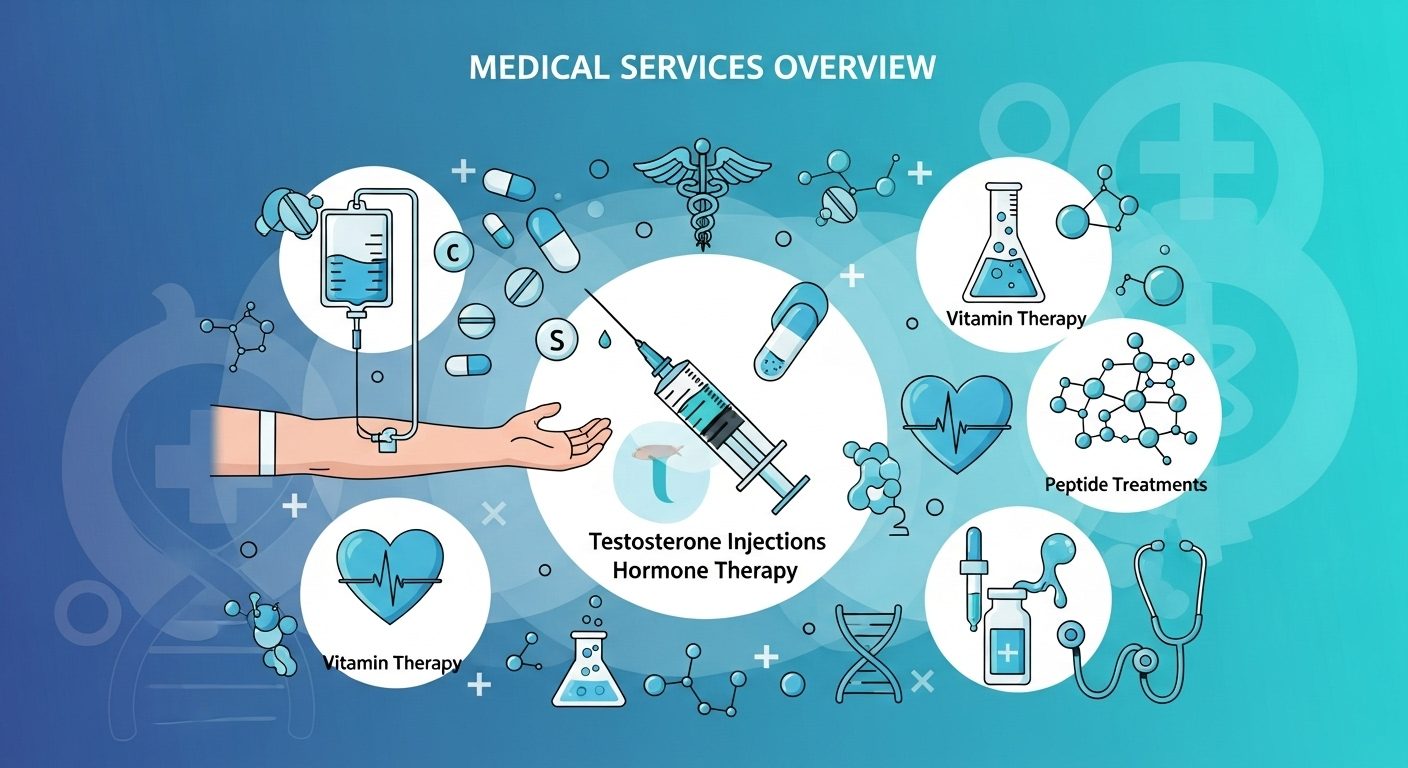 Tampa hormone therapy services overview - testosterone replacement therapy, vitamin injections, peptide therapy