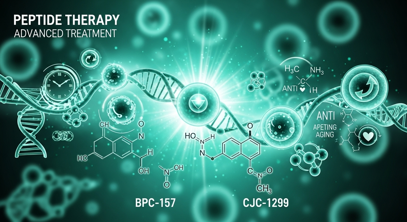 Peptide therapy treatment illustration - advanced regenerative medicine Tampa Florida