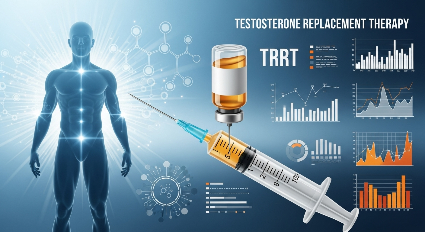 Testosterone replacement therapy treatment illustration - TRT Tampa medical services